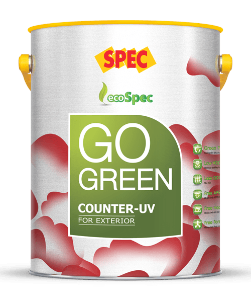 SPEC GO GREEN COUNTER-UV FOR EXTERIOR – SƠN SPEC XANH NGOẠI THẤT SIÊU HẠNG & CHỐNG PHAI MÀU