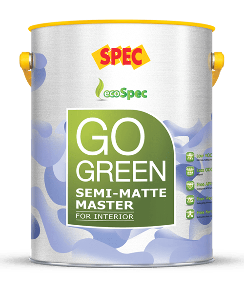 SPEC GO GREEN SEMI-MATTE MASTER FOR INTERIOR – SƠN NỘI THẤT BÓNG MỜ CAO CẤP