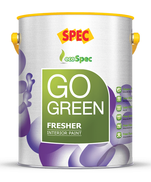 SPEC GO GREEN FRESHER INTERIOR PAINT – SƠN SPEC XANH NỘI THẤT THÁCH THỨC VẾT BẨN