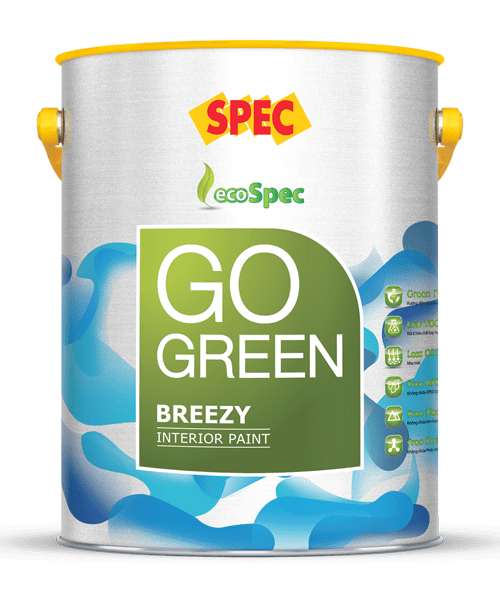 SPEC GO GREEN BREEZY INTERIOR PAINT – SƠN SPEC XANH NỘI THẤT SIÊU HẠNG