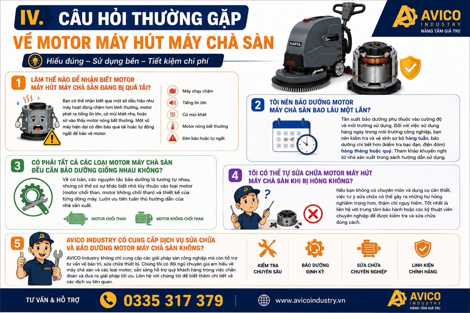 Nguyên nhân motor máy hút máy chà sàn mau hỏng và cách khắc phục 2 6d3034a5 8a49 4bed b140 66648a394f51