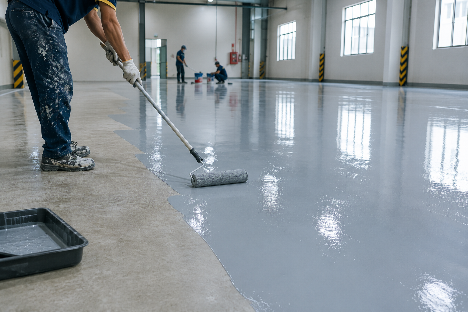 Sơn Epoxy Hệ Lăn & Tự San Phẳng: Chọn Loại Nào Tối Ưu Cho Sàn? 1 802ea3be 5728 44f1 9c31 150d86cbebc6