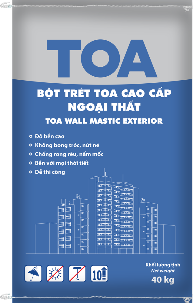 Bột trét TOA Cao cấp Ngoại thất