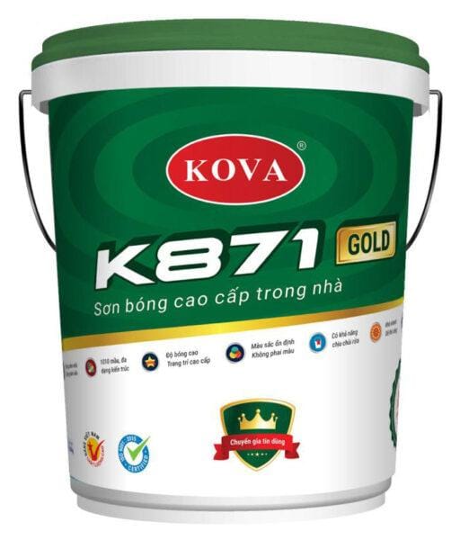 Sơn Kova bóng cao cấp trong nhà K871-Gold