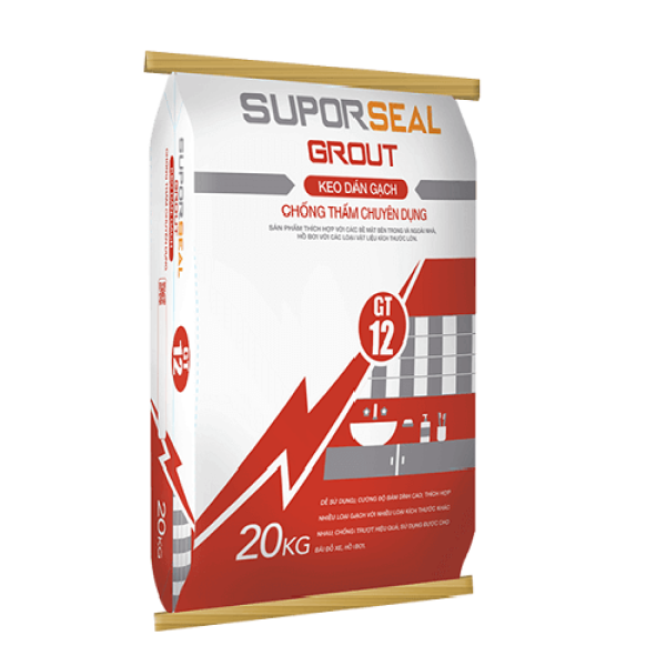 Keo dán gạch chống thấm chuyên dụng Suporseal Grout GT12