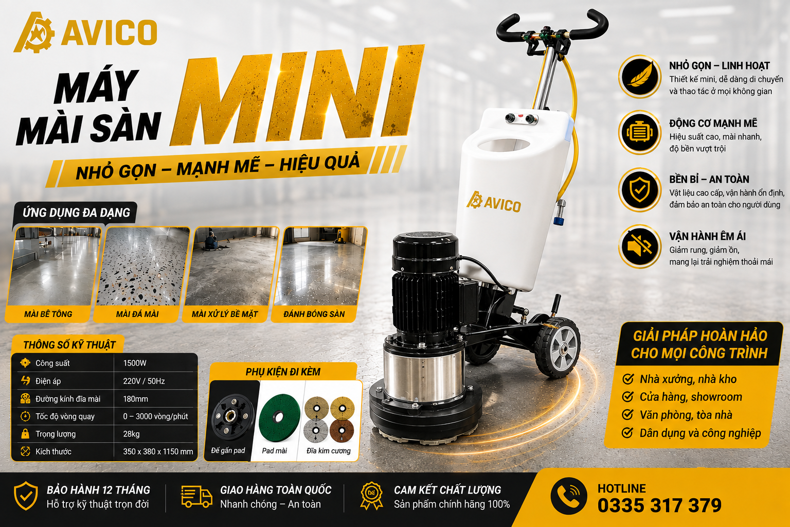 máy mài sàn mini