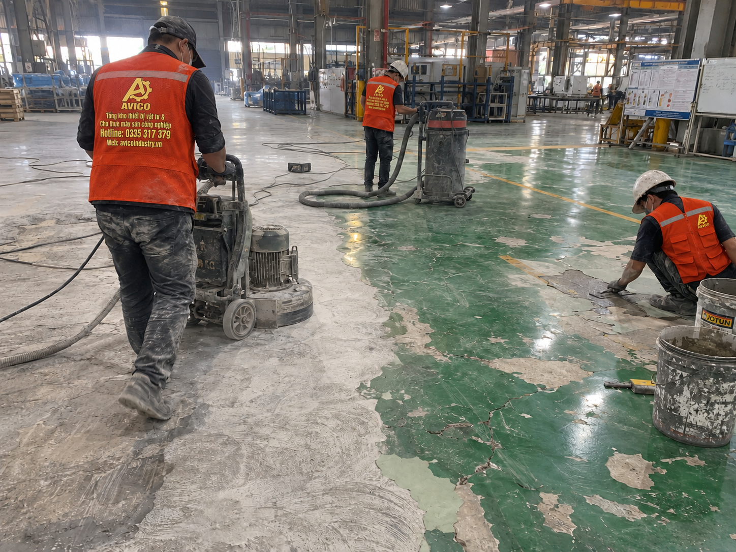 Sửa chữa và cải tạo sàn Epoxy cũ