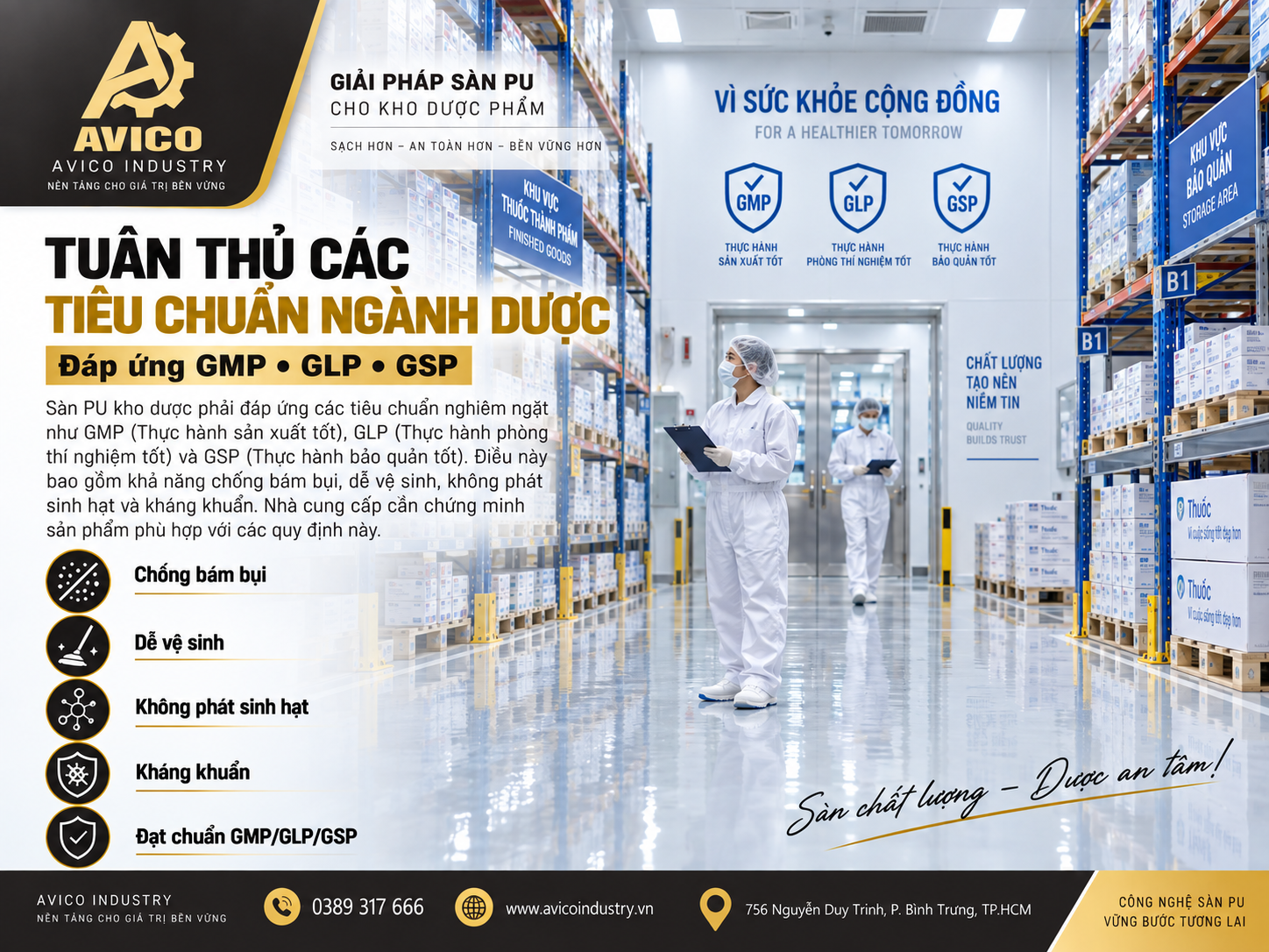 Sàn PU kho dược: Giải pháp tối ưu cho môi trường vô trùng 6 a451f19c f777 48a9 8f77 18d2a32229f2