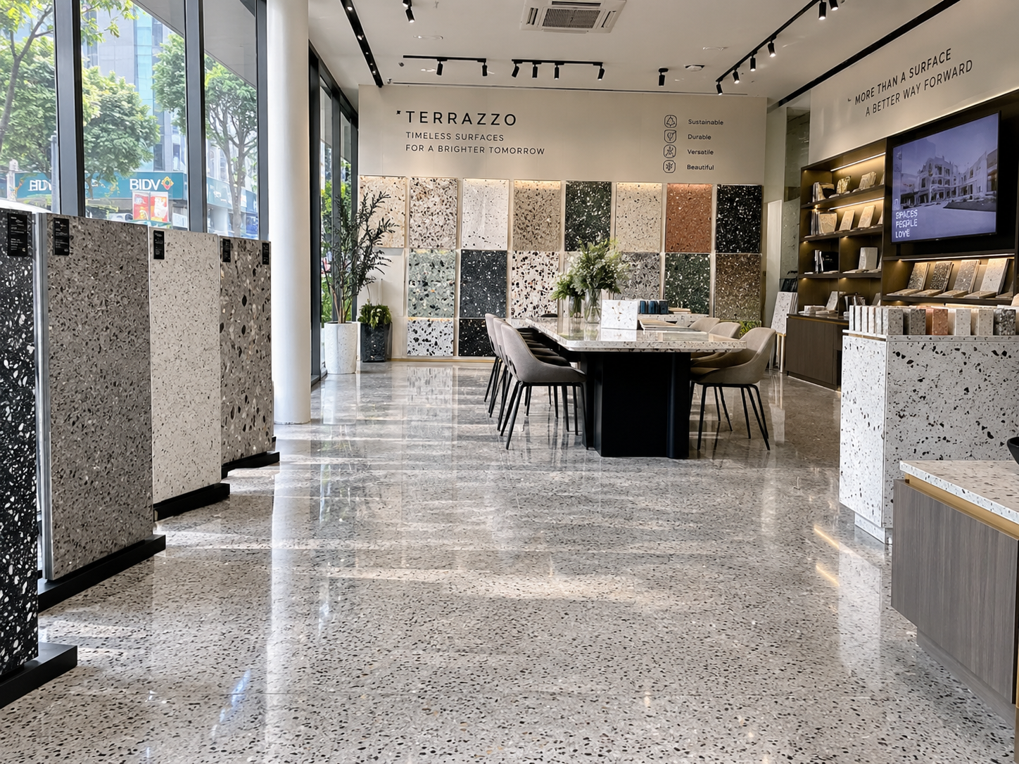 sàn terrazzo showroom