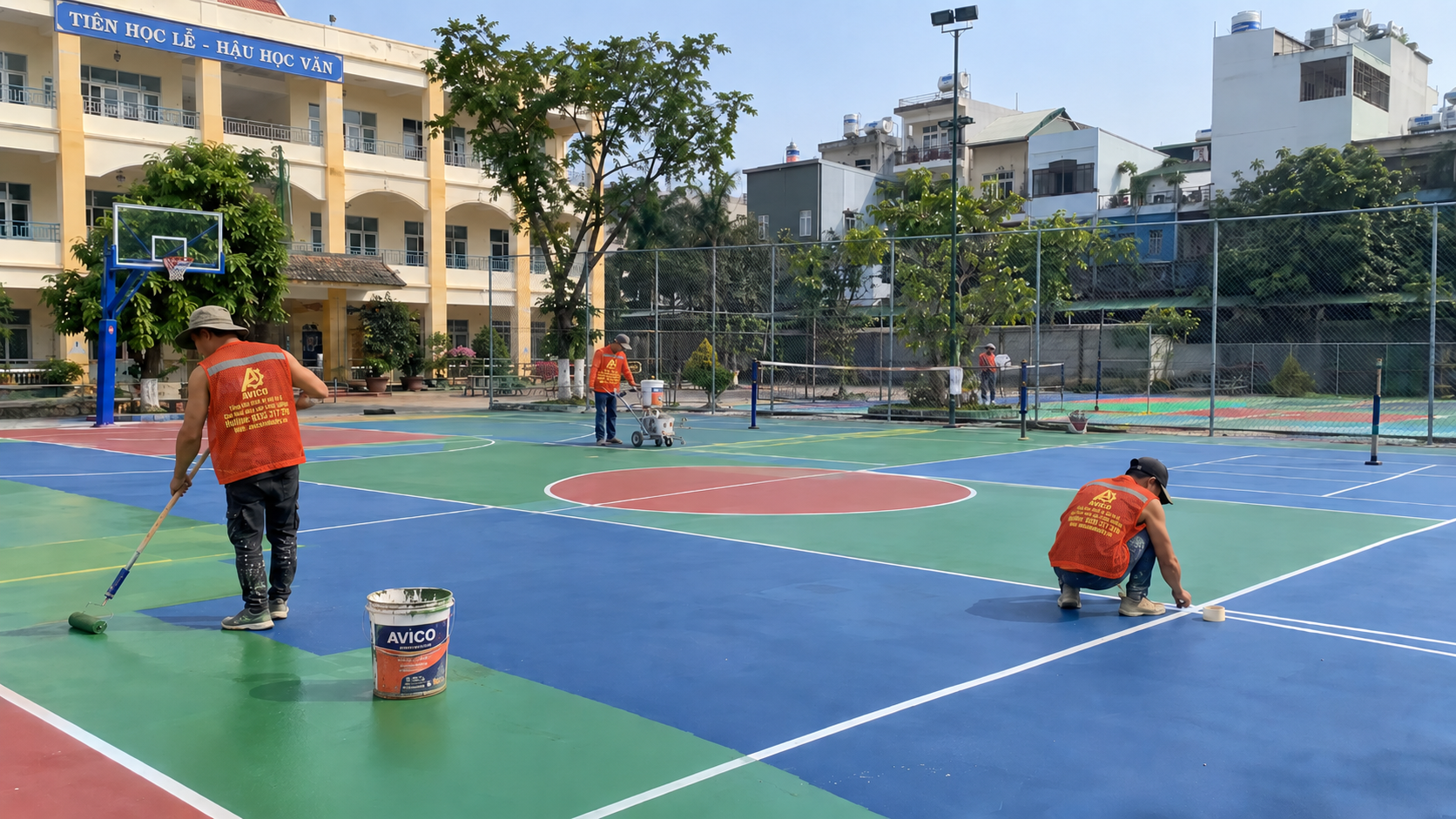 Trang chủ 100 Thi công sân thể thao đa năng cho trường học và khu dân cư